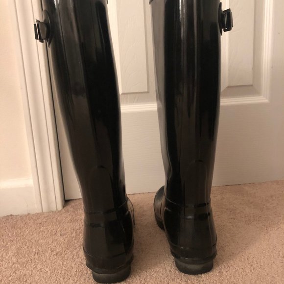 Women's Hunter Tall Gloss Rain Boots Black - Picture 5 of 6